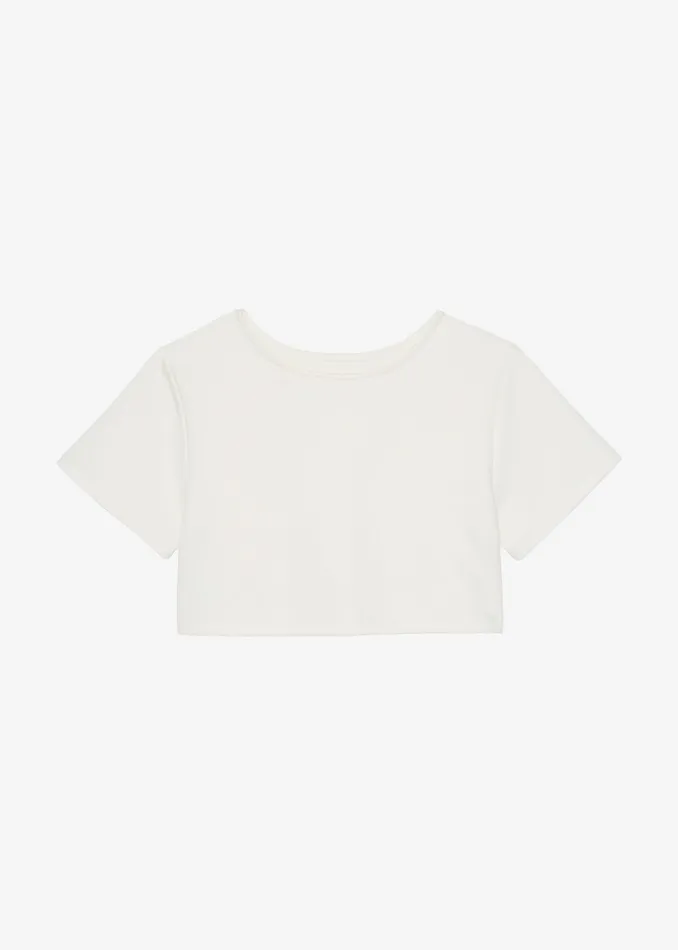 The Frankie Shop Tops Meloe Crop Tee 8211 Beige 8211 Women