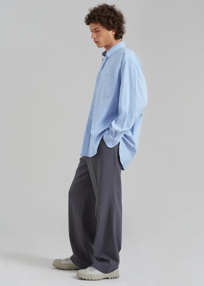 The Frankie Shop Tops Sinclair Shirt 8211 Sky Blue 8211 Men