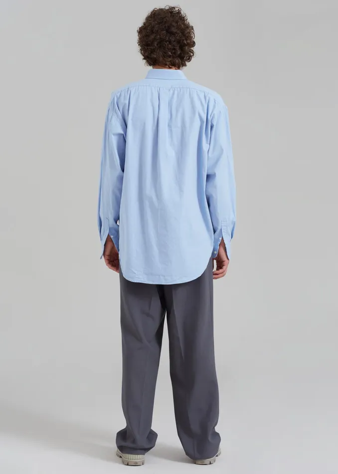 The Frankie Shop Tops Sinclair Shirt 8211 Sky Blue 8211 Men