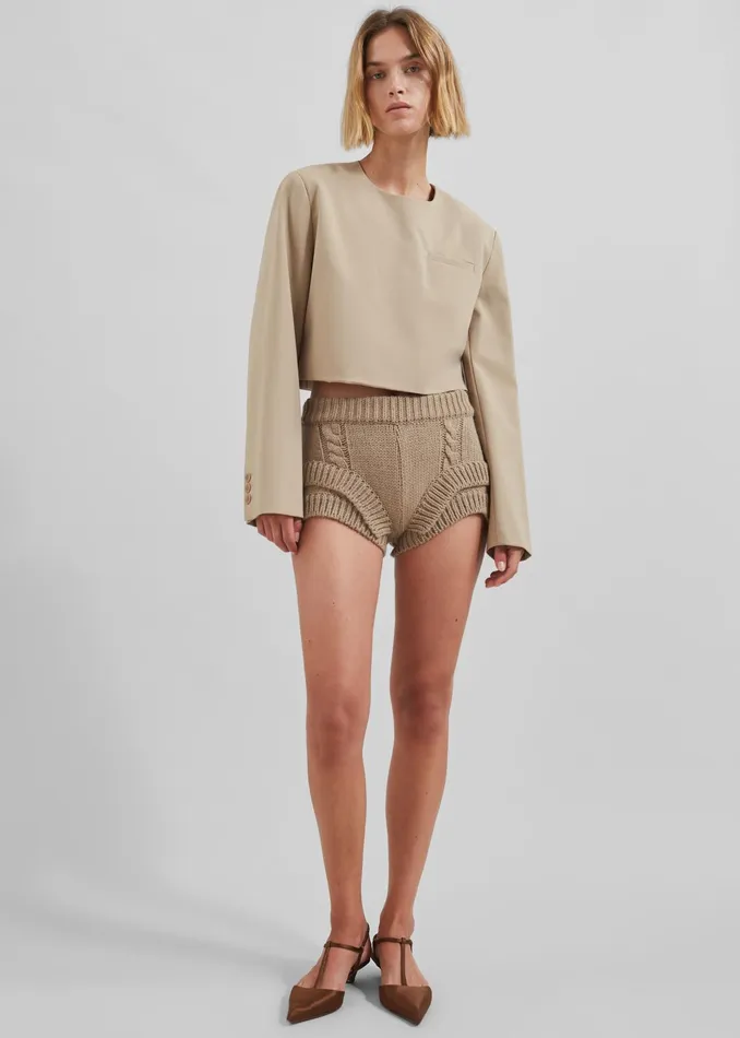 The Frankie Shop Tops Tamsin Top 8211 Beige 8211 Women