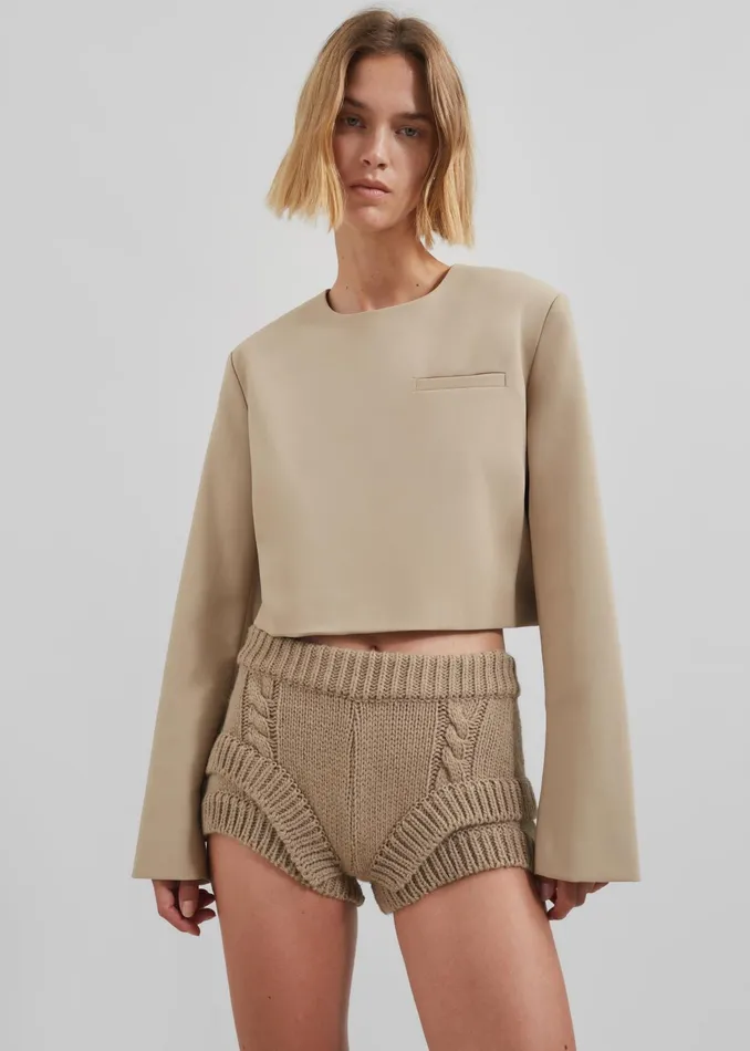 The Frankie Shop Tops Tamsin Top 8211 Beige 8211 Women