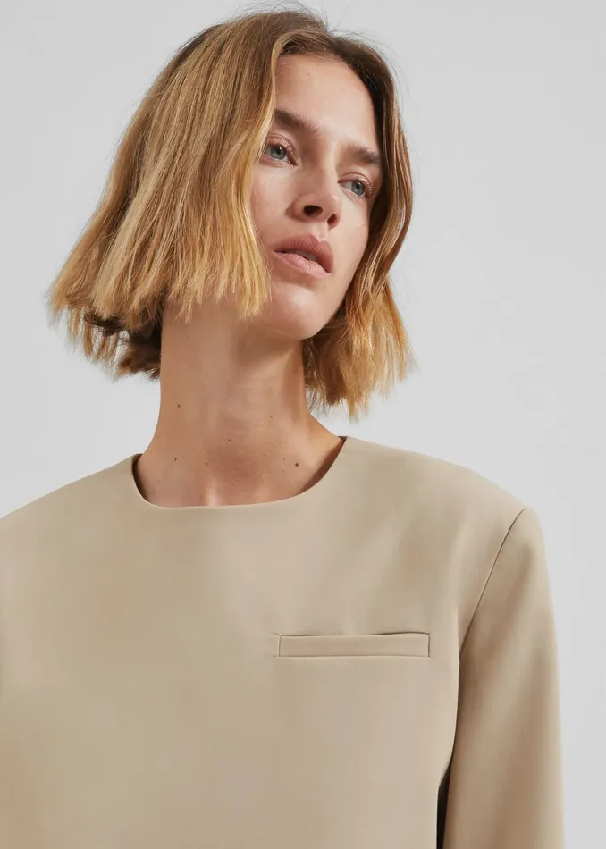The Frankie Shop Tops Tamsin Top 8211 Beige 8211 Women