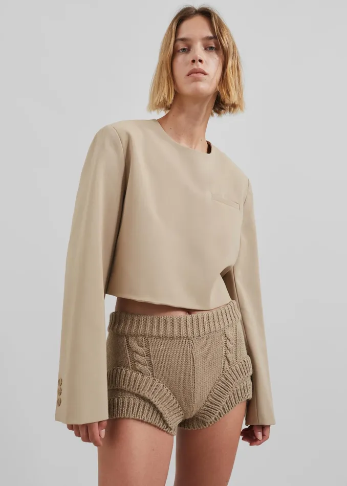 The Frankie Shop Tops Tamsin Top 8211 Beige 8211 Women