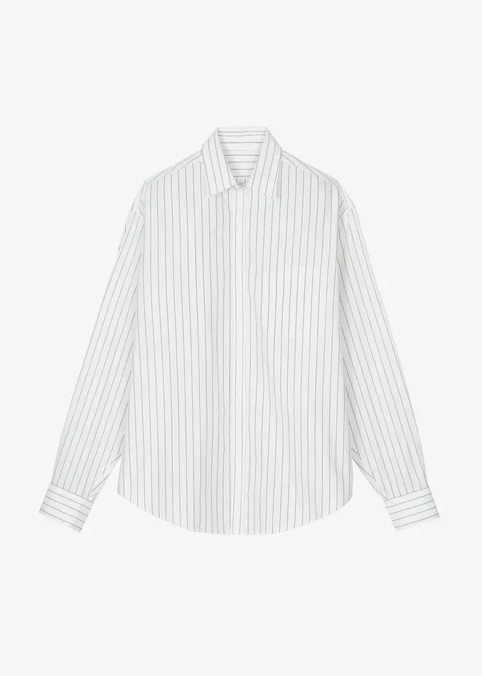 The Frankie Shop Tops Toria Cotton Shirt 8211 WhiteBlack Stripe 8211 Women
