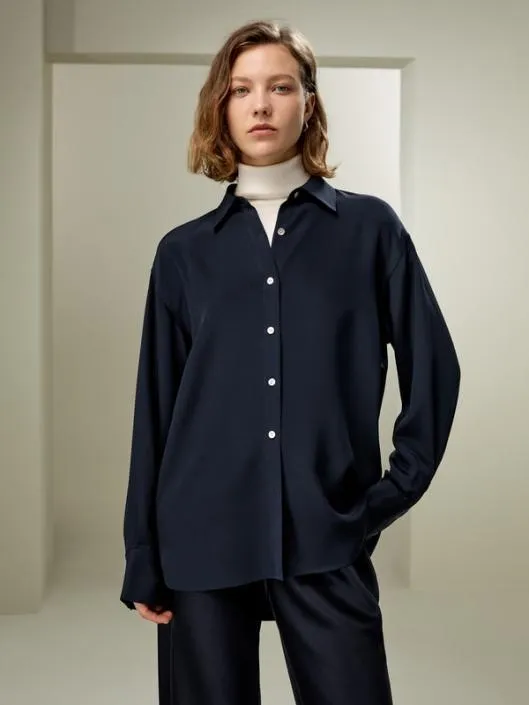 The One Relaxed Classic Fit Oversized Silk Shirt Women Blouses Lilysilk Shirts The One Relaxed Classic Fit Oversized Silk Shirt Women Blouses Lilysilk Shirts