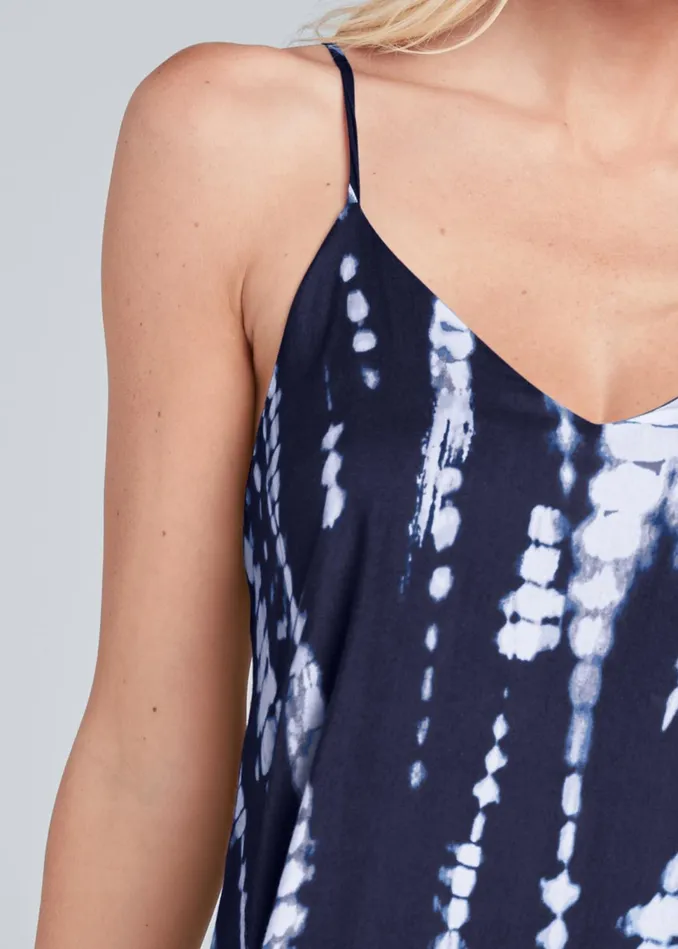 TIE DYE VNECK SHIFT DRESS Navy Multi Women VENUS Sundresses