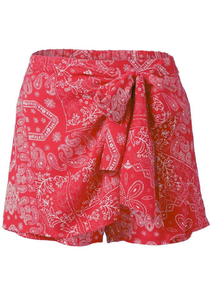 TIE FRONT SKORTS Red Multi Women VENUS Shorts