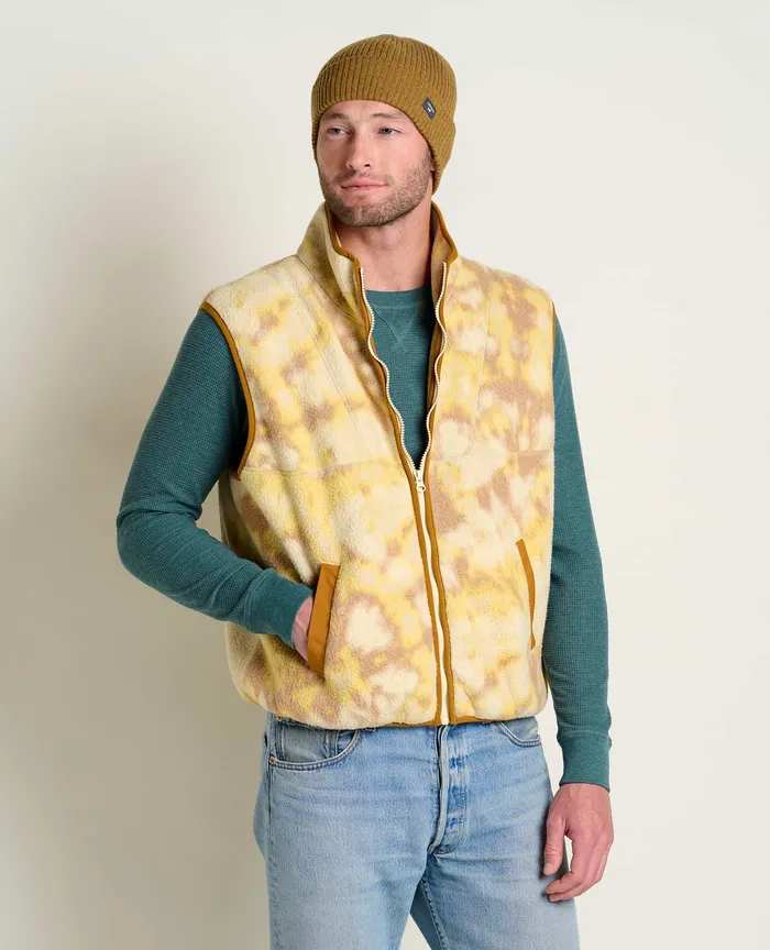 ToadandCo Men8217s Campo Fleece Vest Barley Tie Dye Print Men8217s Jackets and Layers ToadandCo Men8217s Campo Fleece Vest Barley Tie Dye Print Men8217s Jackets and Layers