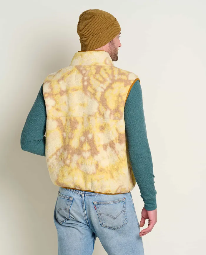 ToadandCo Men8217s Campo Fleece Vest Barley Tie Dye Print Men8217s Jackets and Layers