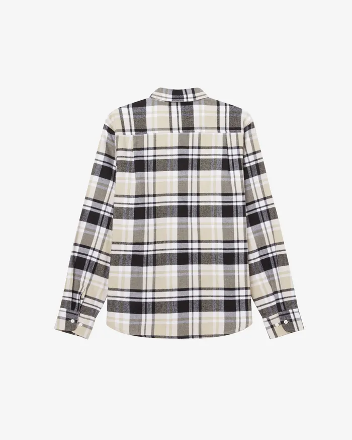 TOPS Men HARDWORK DILLON SHIRT Silver Grey Multi OBEY Clothing