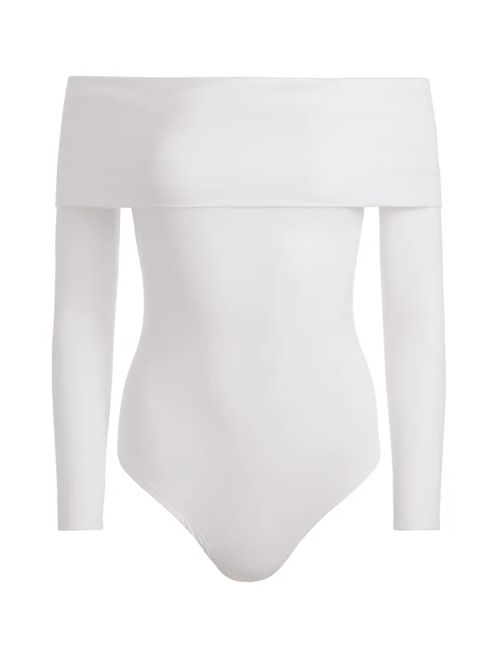 Tops Women Alice Olivia Elia Bodysuit Off White