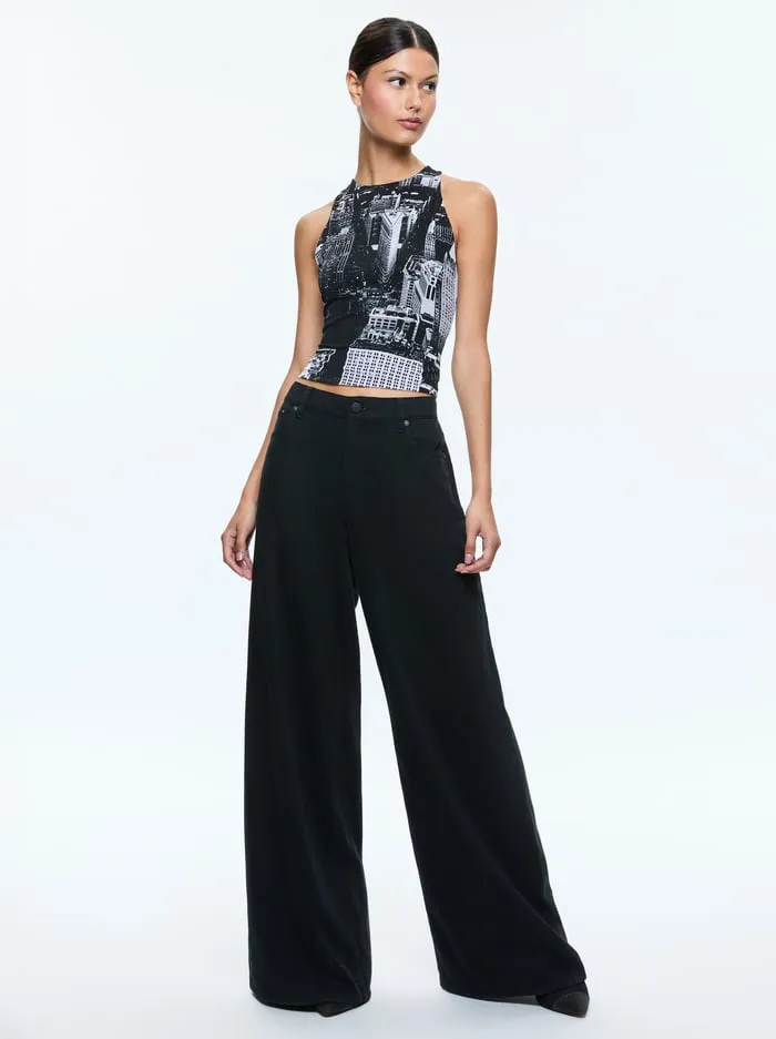 Tops Women Alice Olivia Pania Cropped Tank Cityscape