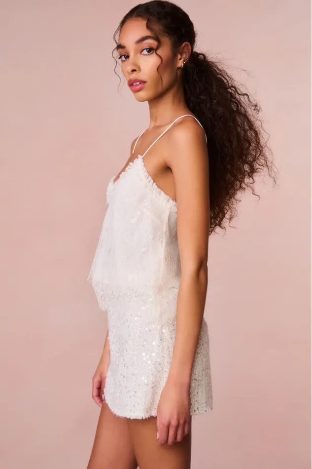 Tops Women LoveShackFancy Ferni Lace Cami Top Ivory