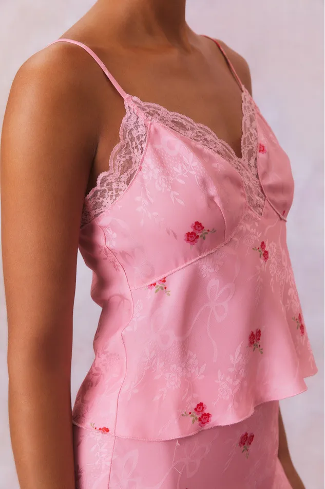 Tops Women LoveShackFancy Fox Cami Top Cherry Pink