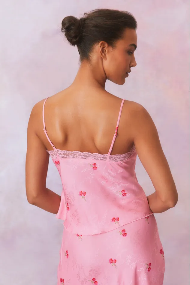 Tops Women LoveShackFancy Fox Cami Top Cherry Pink