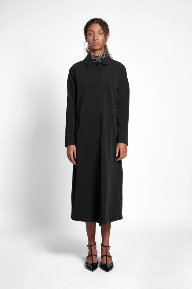 Trench Coats Women Stutterheim Hornstull Matte Long Raincoat Black