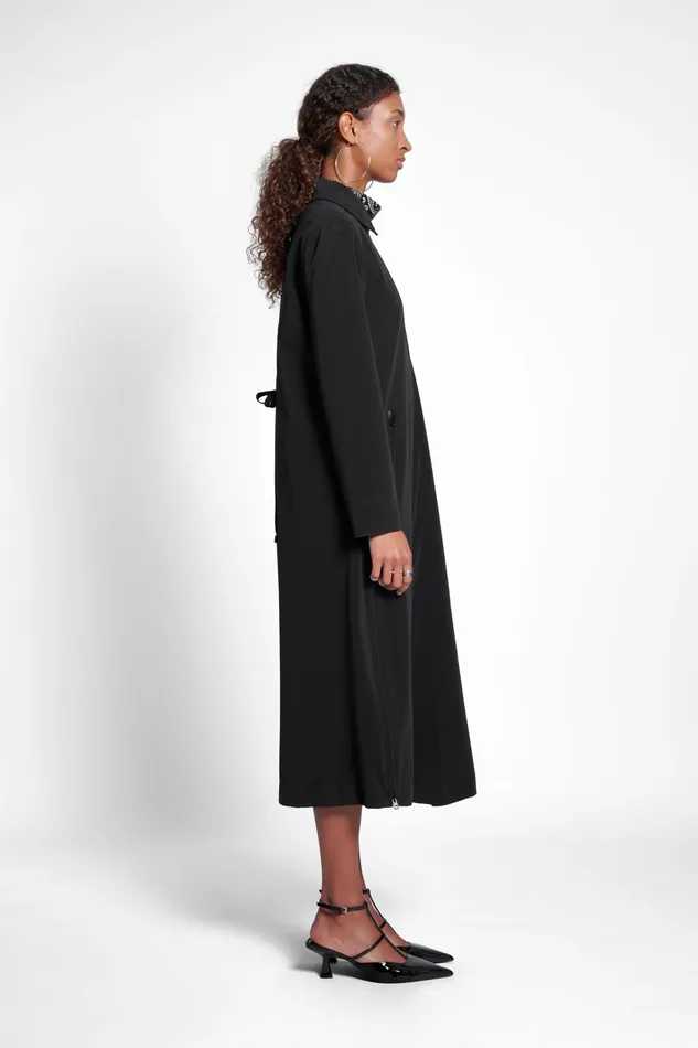 Trench Coats Women Stutterheim Hornstull Matte Long Raincoat Black