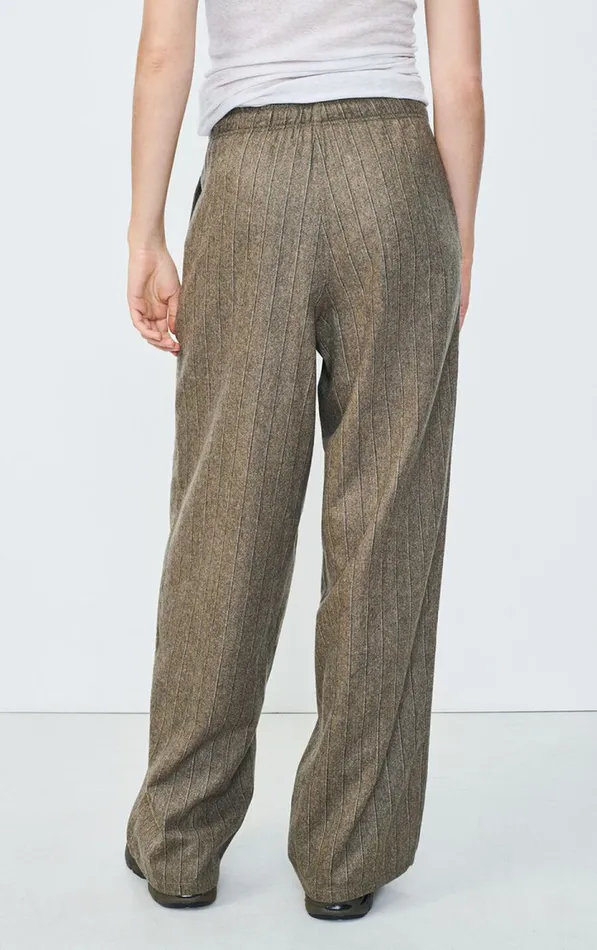 Trousers Dirow Taupe Stripes Women American Vintage Trousers Trousers Dirow Taupe Stripes Women American Vintage Trousers