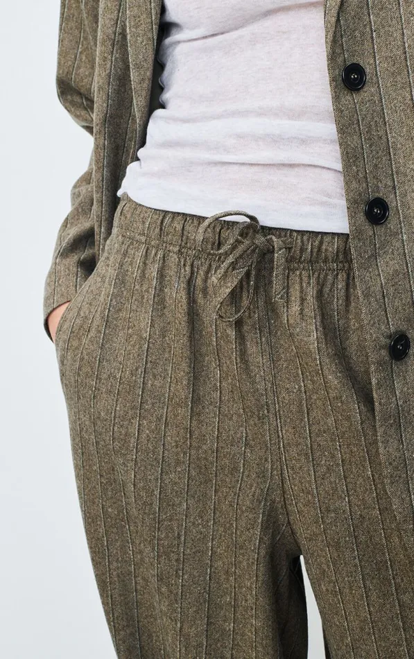 Trousers Dirow Taupe Stripes Women American Vintage Trousers Trousers Dirow Taupe Stripes Women American Vintage Trousers