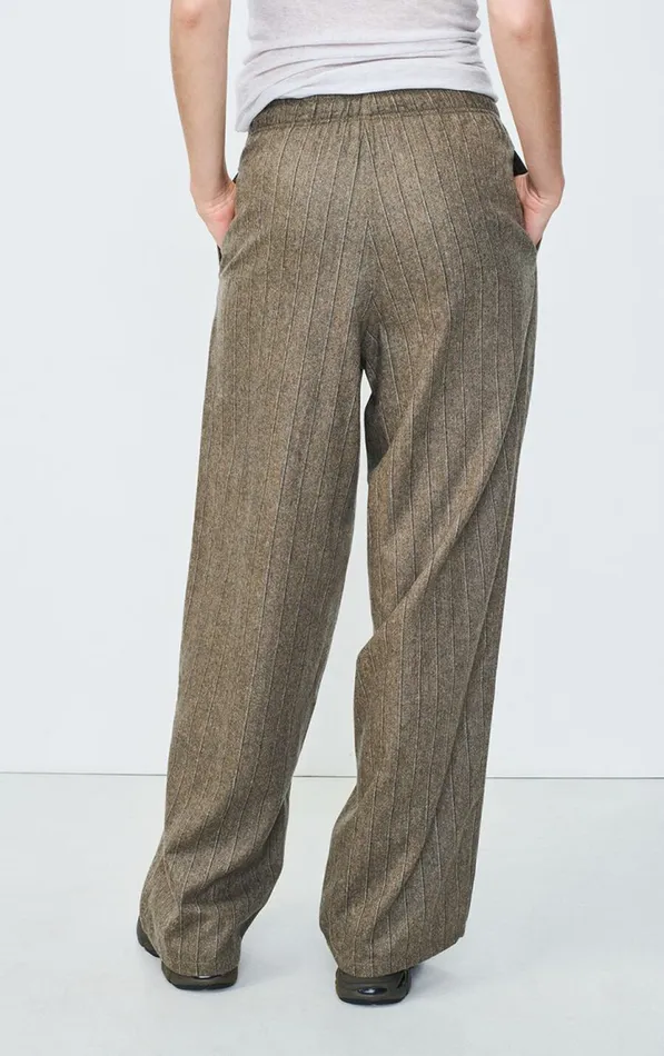 Trousers Dirow Taupe Stripes Women American Vintage Trousers Trousers Dirow Taupe Stripes Women American Vintage Trousers