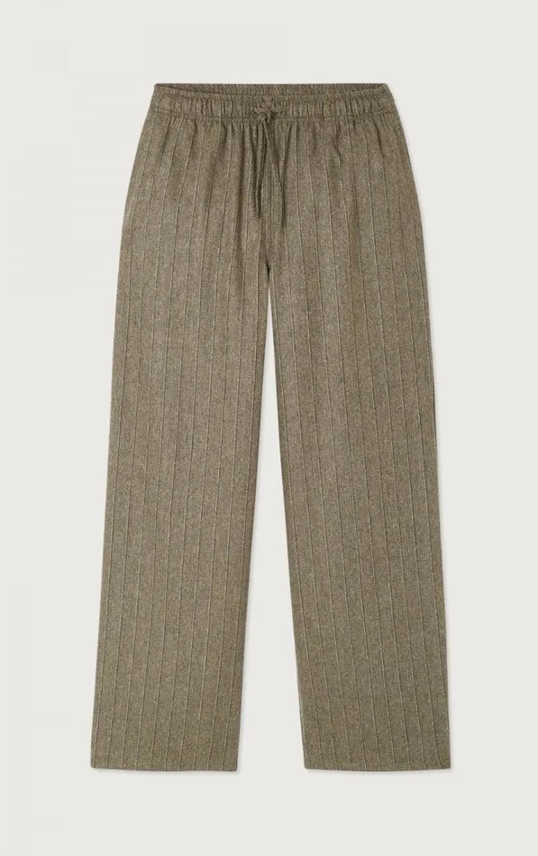 Trousers Dirow Taupe Stripes Women American Vintage Trousers Trousers Dirow Taupe Stripes Women American Vintage Trousers