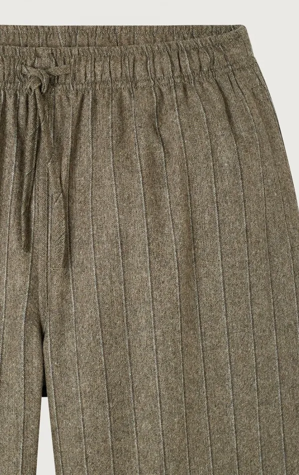 Trousers Dirow Taupe Stripes Women American Vintage Trousers Trousers Dirow Taupe Stripes Women American Vintage Trousers