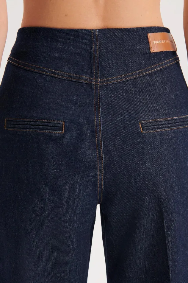 Trousers Women Scanlan Theodore DENIM CROPPED JEAN Indigob Trousers Women Scanlan Theodore DENIM CROPPED JEAN Indigob