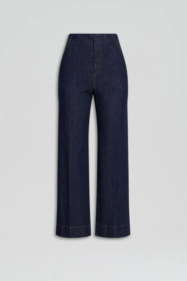 Trousers Women Scanlan Theodore DENIM CROPPED JEAN Indigob Trousers Women Scanlan Theodore DENIM CROPPED JEAN Indigob