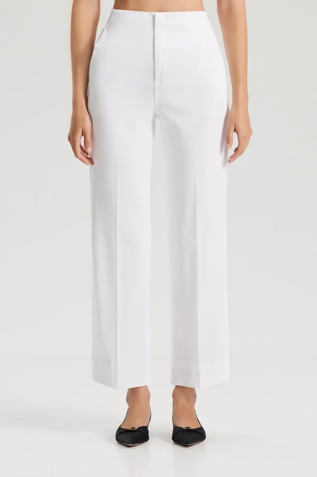 Trousers Women Scanlan Theodore DENIM CROPPED JEAN White Trousers Women Scanlan Theodore DENIM CROPPED JEAN White