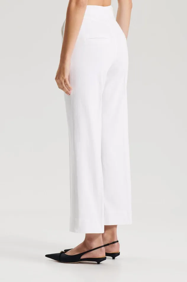 Trousers Women Scanlan Theodore DENIM CROPPED JEAN White Trousers Women Scanlan Theodore DENIM CROPPED JEAN White