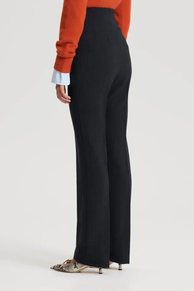 Trousers Women Scanlan Theodore TAILORED STRIPE TROUSER Charcoal Trousers Women Scanlan Theodore TAILORED STRIPE TROUSER Charcoal