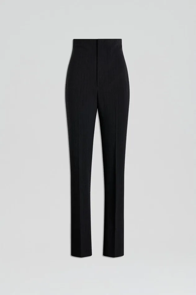 Trousers Women Scanlan Theodore TAILORED STRIPE TROUSER Charcoal Trousers Women Scanlan Theodore TAILORED STRIPE TROUSER Charcoal