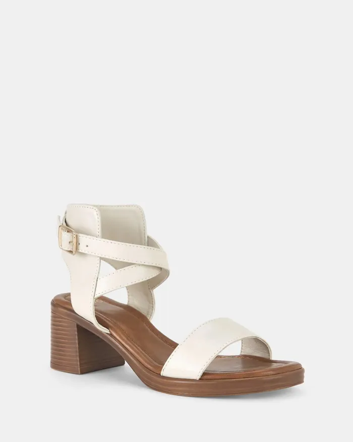 UNFORGETTABLE CREAM Open Toe Heels Women Party NOVO Shoes