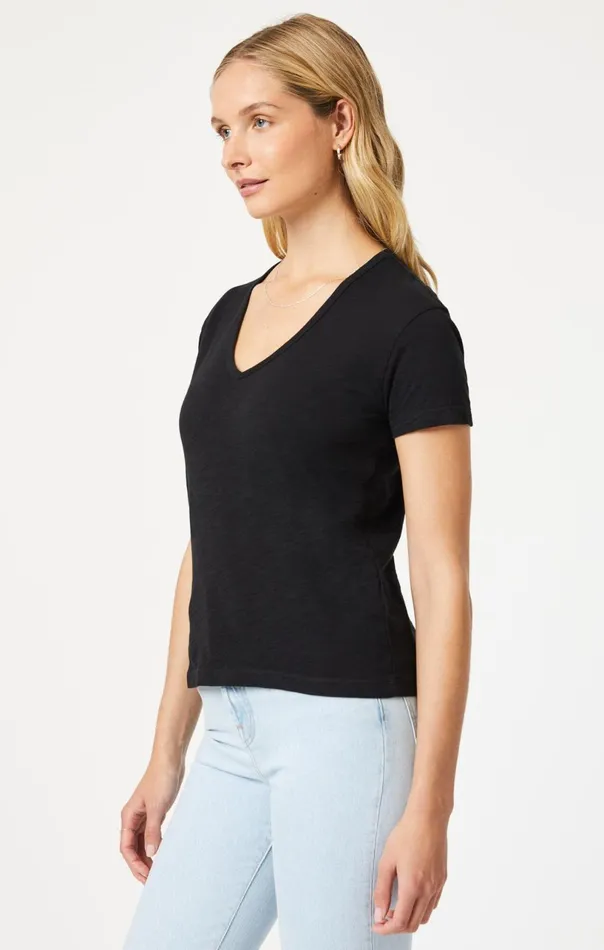VNeck TShirt In Black Women Mavi Jeans Tops and TShirts VNeck TShirt In Black Women Mavi Jeans Tops and TShirts