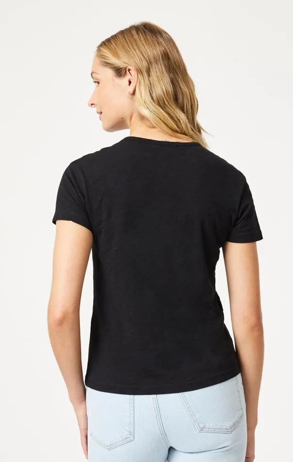 VNeck TShirt In Black Women Mavi Jeans Tops and TShirts VNeck TShirt In Black Women Mavi Jeans Tops and TShirts