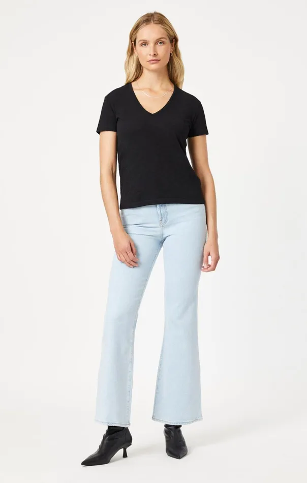 VNeck TShirt In Black Women Mavi Jeans Tops and TShirts VNeck TShirt In Black Women Mavi Jeans Tops and TShirts