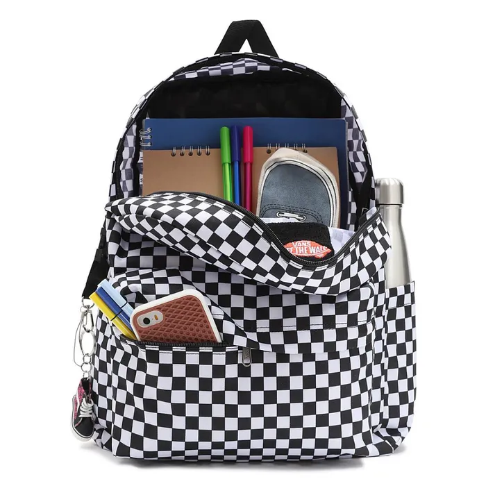 Vans Bags and Backpacks Women Old Skool Check Backpack Black White