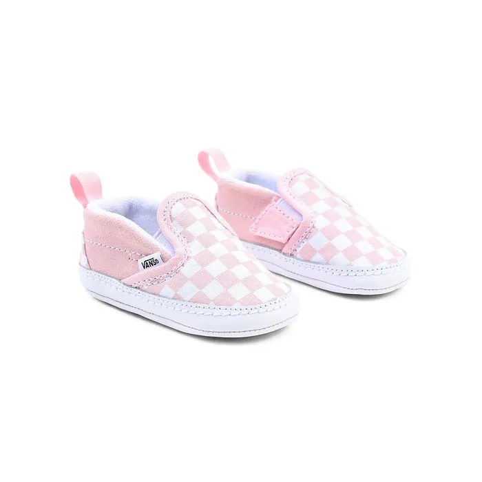 Vans Classics Kids Infant Checkerboard SlipOn Hook And Loop Crib Shoes 01 Year Pink
