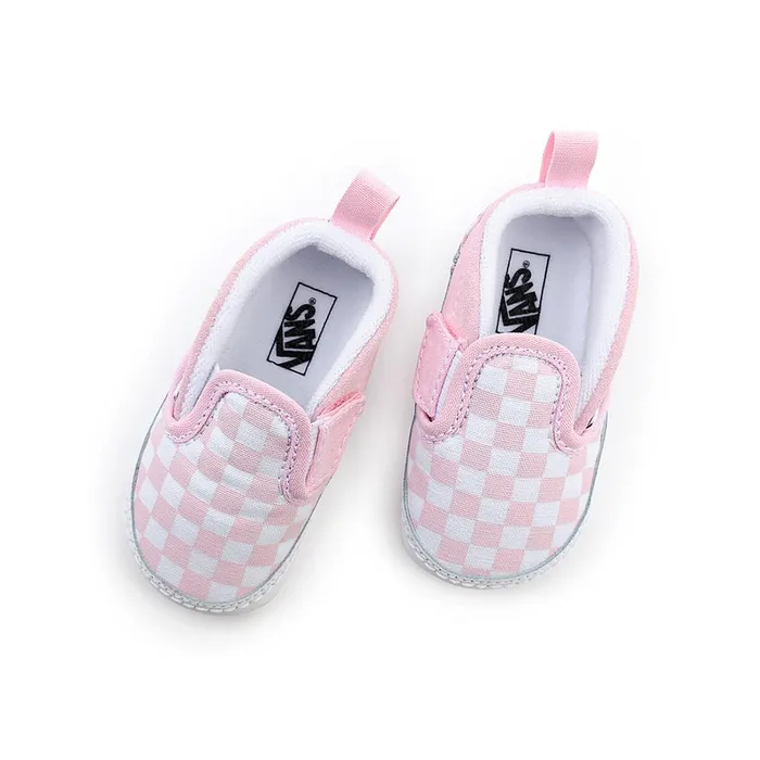Vans Classics Kids Infant Checkerboard SlipOn Hook And Loop Crib Shoes 01 Year Pink