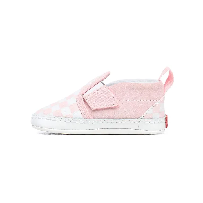 Vans Classics Kids Infant Checkerboard SlipOn Hook And Loop Crib Shoes 01 Year Pink