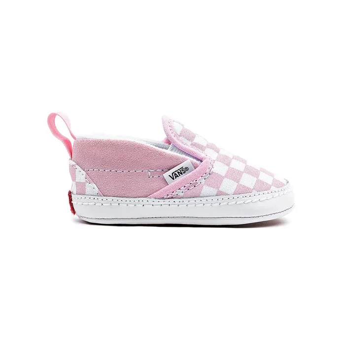 Vans Classics Kids Infant Checkerboard SlipOn Hook And Loop Crib Shoes 01 Year Pink