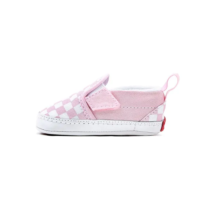 Vans Classics Kids Infant Checkerboard SlipOn Hook And Loop Crib Shoes 01 Year Pink