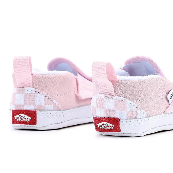 Vans Classics Kids Infant Checkerboard SlipOn Hook And Loop Crib Shoes 01 Year Pink