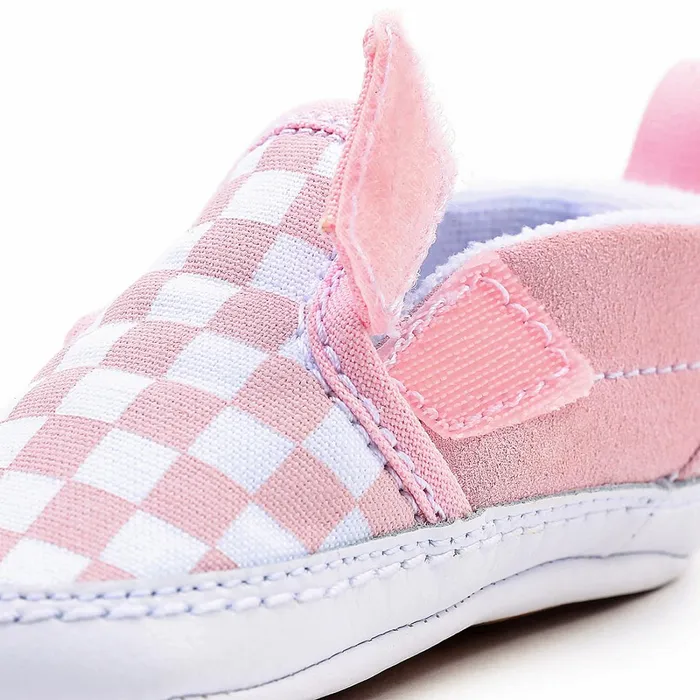 Vans Classics Kids Infant Checkerboard SlipOn Hook And Loop Crib Shoes 01 Year Pink