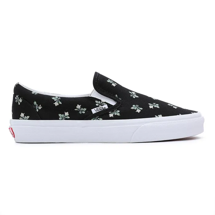 Vans Classics Women Floral Classic SlipOn Shoes Black