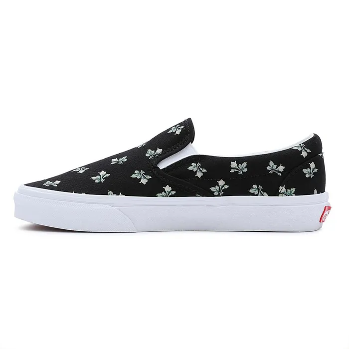 Vans Classics Women Floral Classic SlipOn Shoes Black