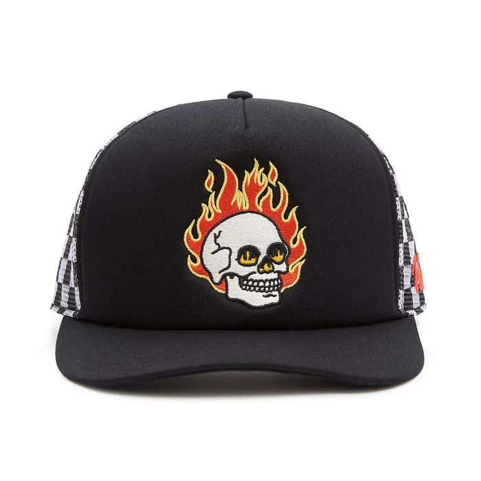 Vans Hats and Beanies Women Dusk Downer Curved Bill Trucker Hat Black
