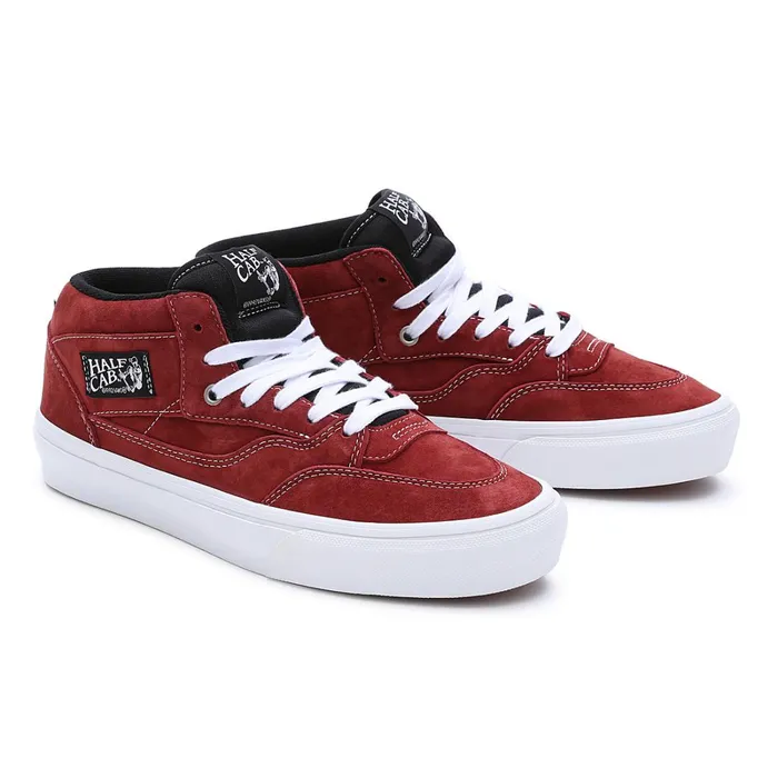 Vans HiTop Shoes Men Pig Suede Skate Half Cab 03992 Shoes Red