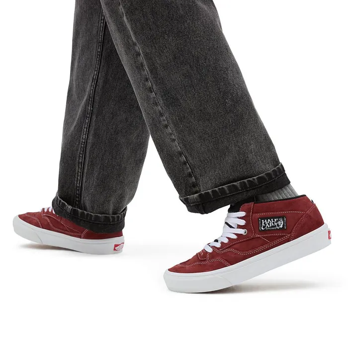 Vans HiTop Shoes Men Pig Suede Skate Half Cab 03992 Shoes Red