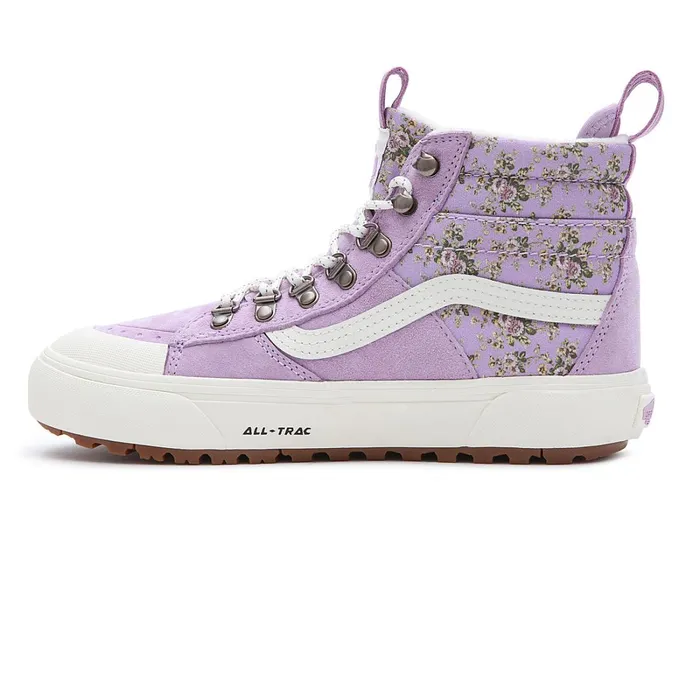 Vans HiTop Shoes Women Vintage Floral Sk8Hi DR MTE2 Shoes Purple